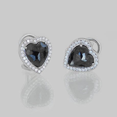 Emma Heart Shaped Diamond Earrings