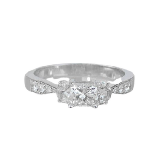 Ayala Three-Stone Diamonds Wedding Ring