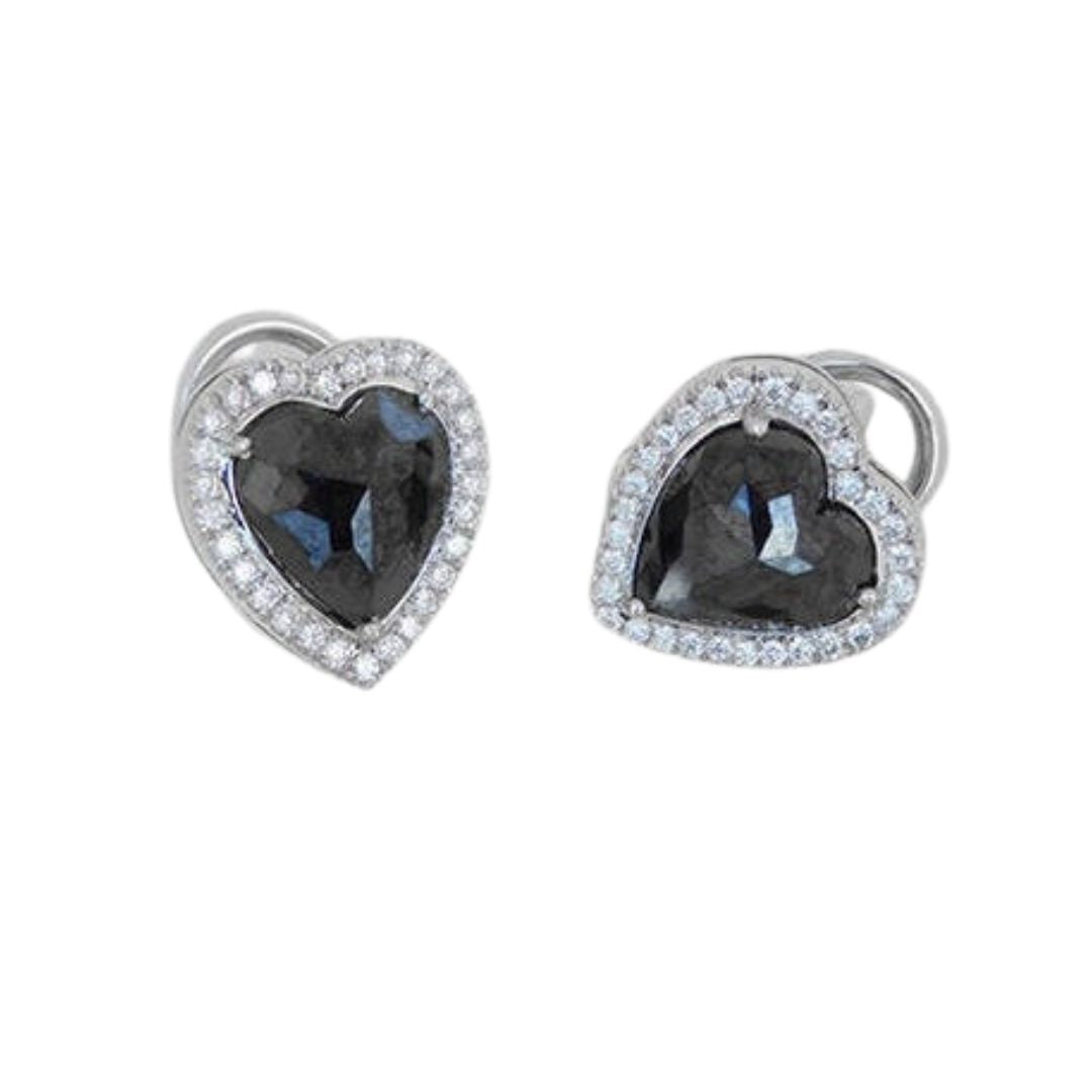 Emma Heart Shaped Diamond Earrings