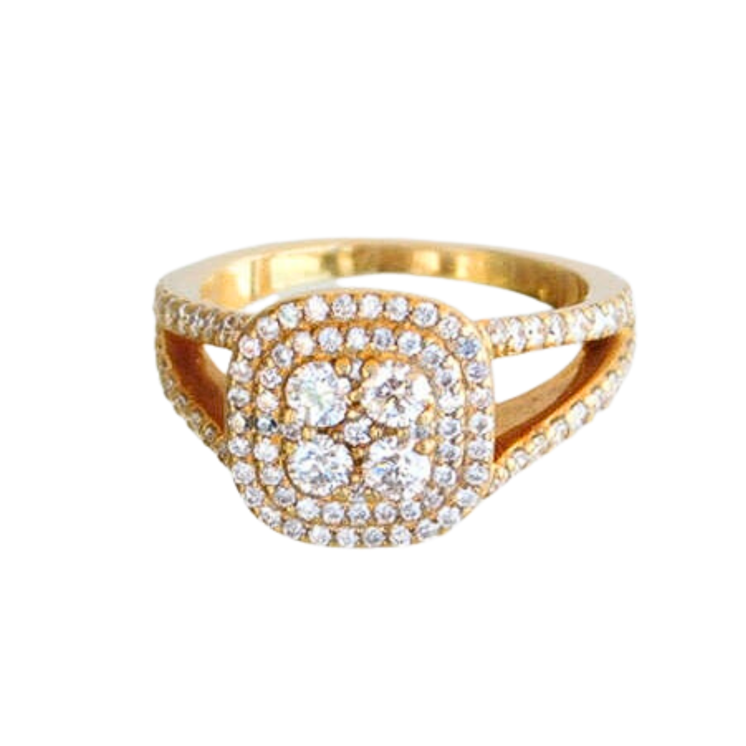 Inbal Signet Style Split Shank Diamond Ring | Alita Jewels – ALITA JEWELS