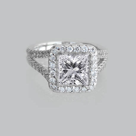 Lucy Engagement Pave Diamond Ring
