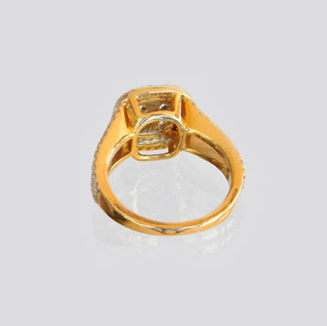 Inbal Signet Style Split Shank Diamond Ring