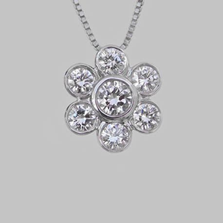 Ruth Flower Diamond Pendant