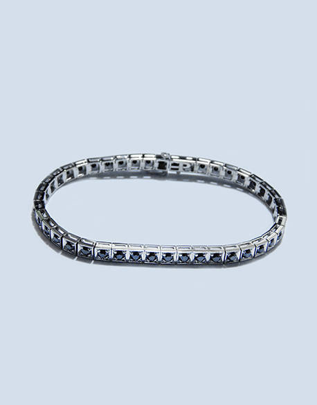 Miranda Black Enhanced Diamonds Tennis Bracelet