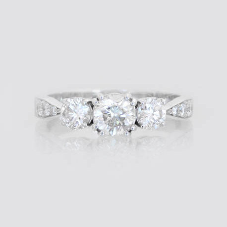 Becky Three-Stone Diamond Wedding Ring