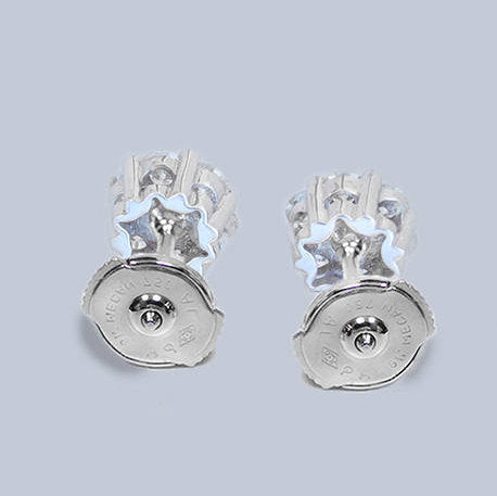 Naomi Flower Diamond Stud Earrings