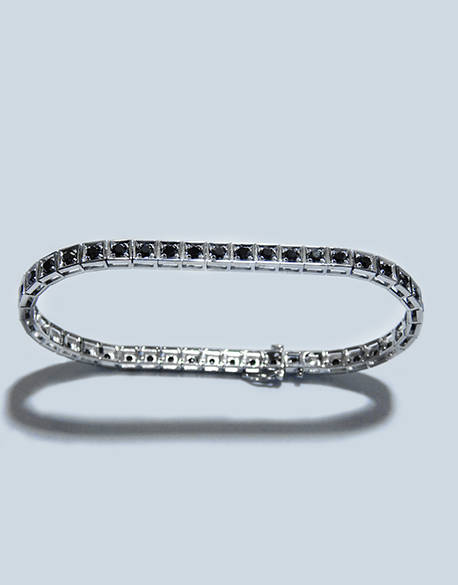 Miranda Black Enhanced Diamonds Tennis Bracelet
