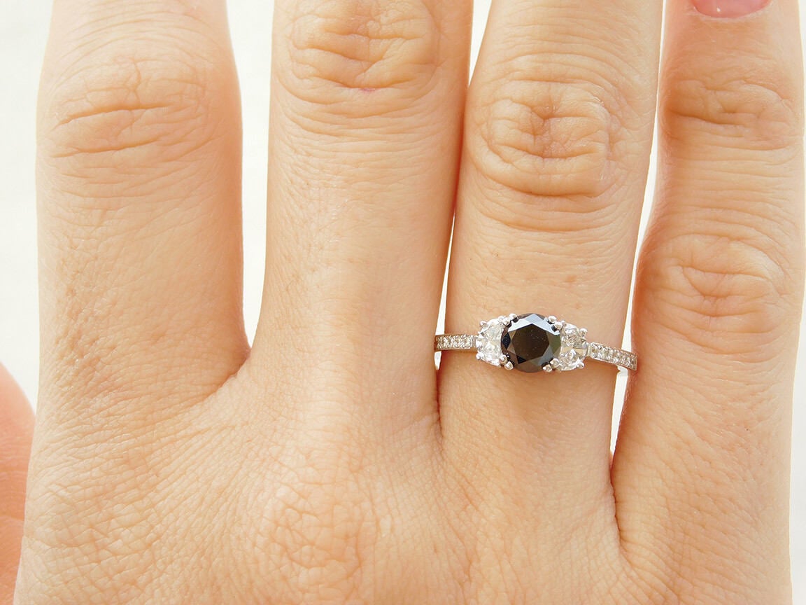 Roberta Black Diamond Engagement Ring